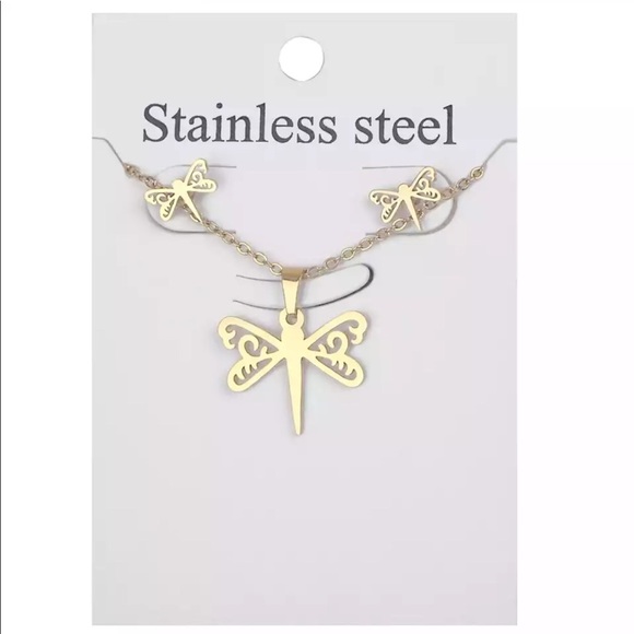 (i3) Dragonfly Necklace Set - Picture 2 of 5